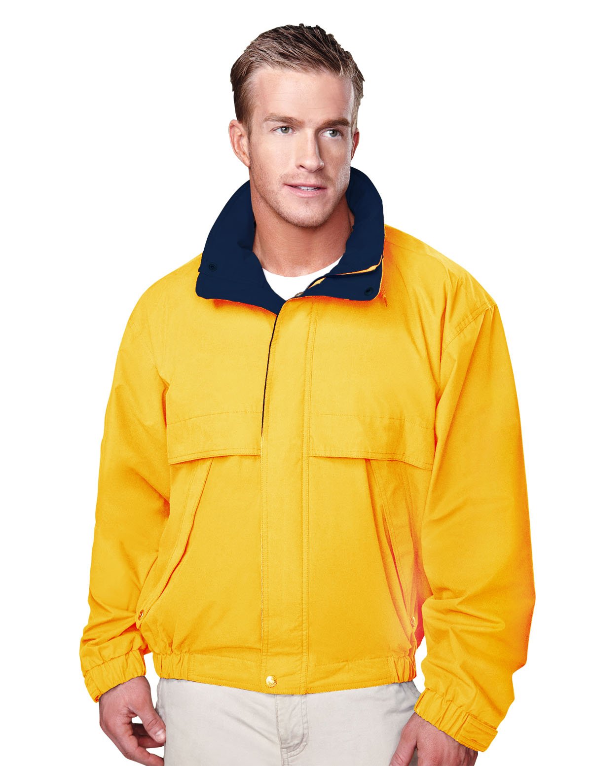 AFC Men's Poplin Jacket Concealed Hood Water Resistant Coat Big &amp; Tall Sizes