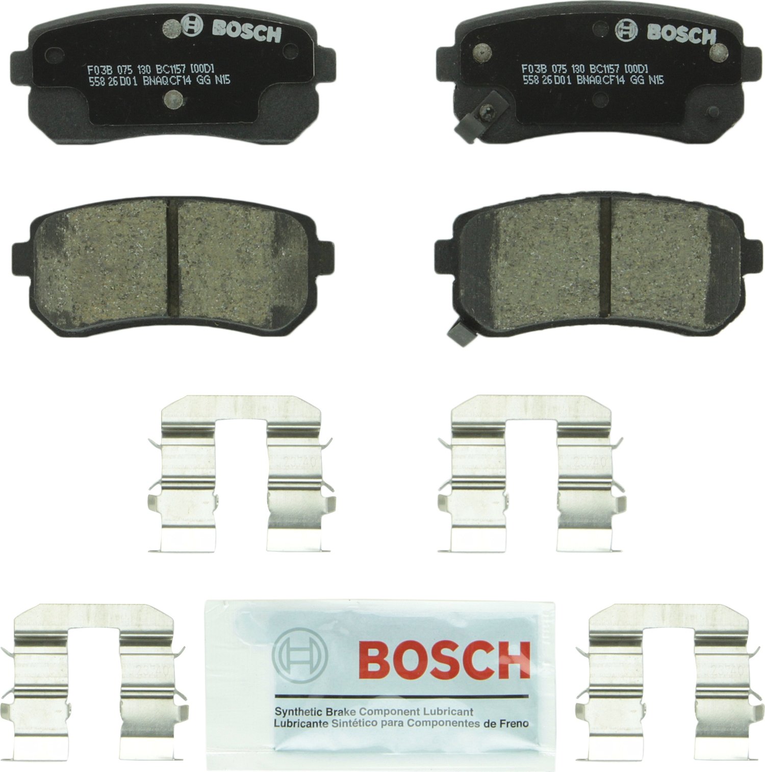 Bosch Automotive BP1078 QuietCast Premium Semi-Metallic Disc Brake Pad Set For: Subaru Forester, Legacy, Outback, B9 Tribeca, Tribeca, WRX, Front — view 81