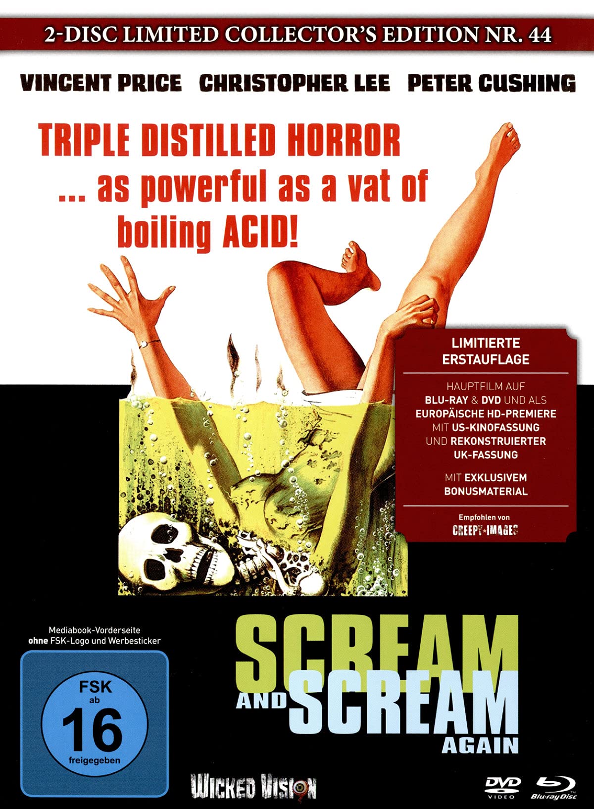 Scream and Scream Again Mediabook de 2 Discos para Solucionar la Falta de Cine de Culto
