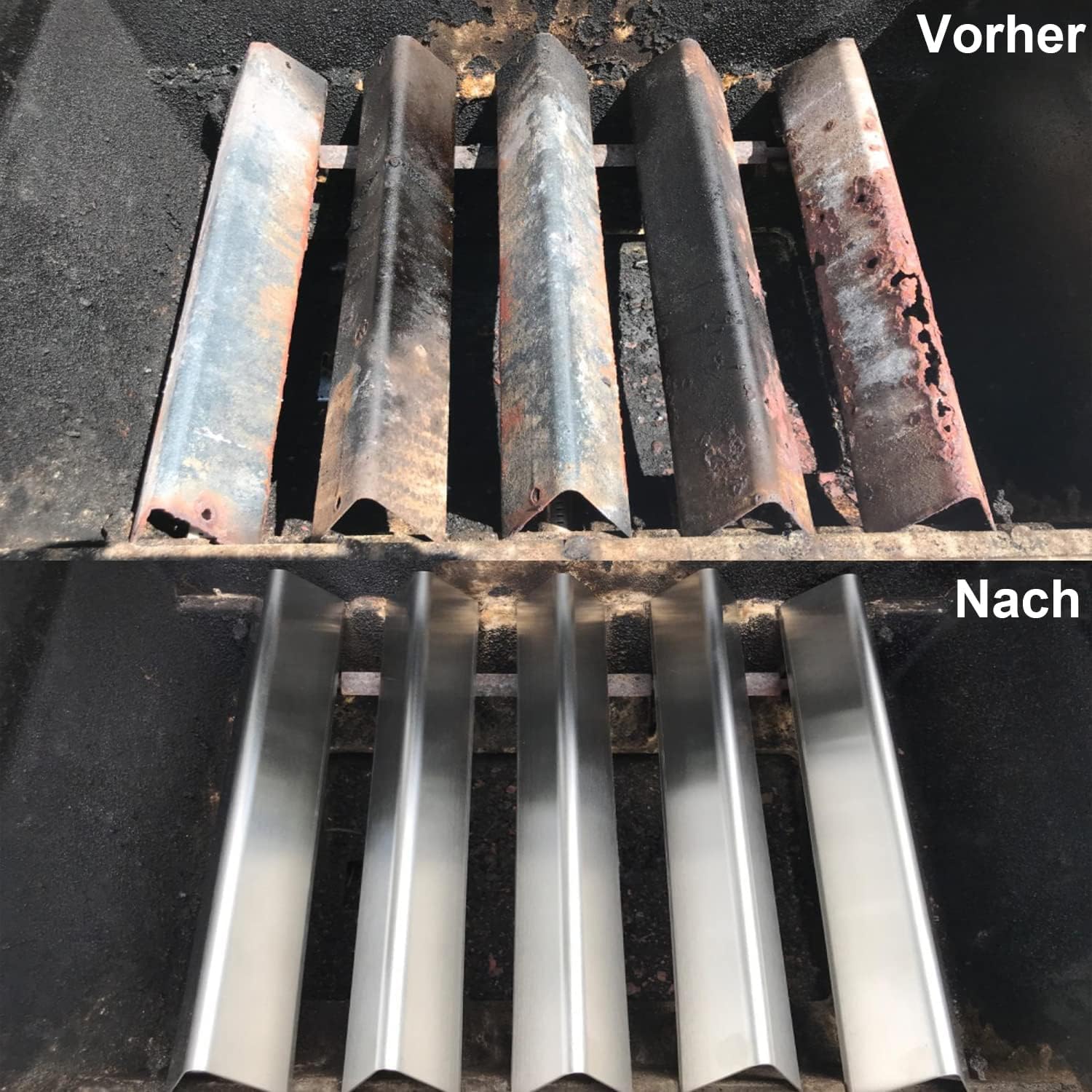 7636 Edelstahl Flavorizer Bars für Weber Spirit I & II 300 e310 e320 S310 S320 Series, Aromaschienen Ersatzteile für Weber Spirit 300 Serie, Flammenverteiler