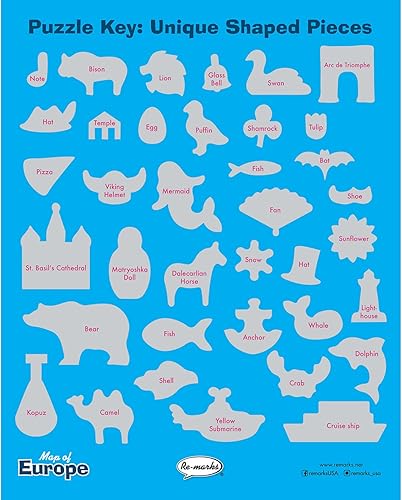Miniatura 5 de Re-marks Map of Europe Deluxe - Rompecabezas con piezas extravagantes - Todas las edades