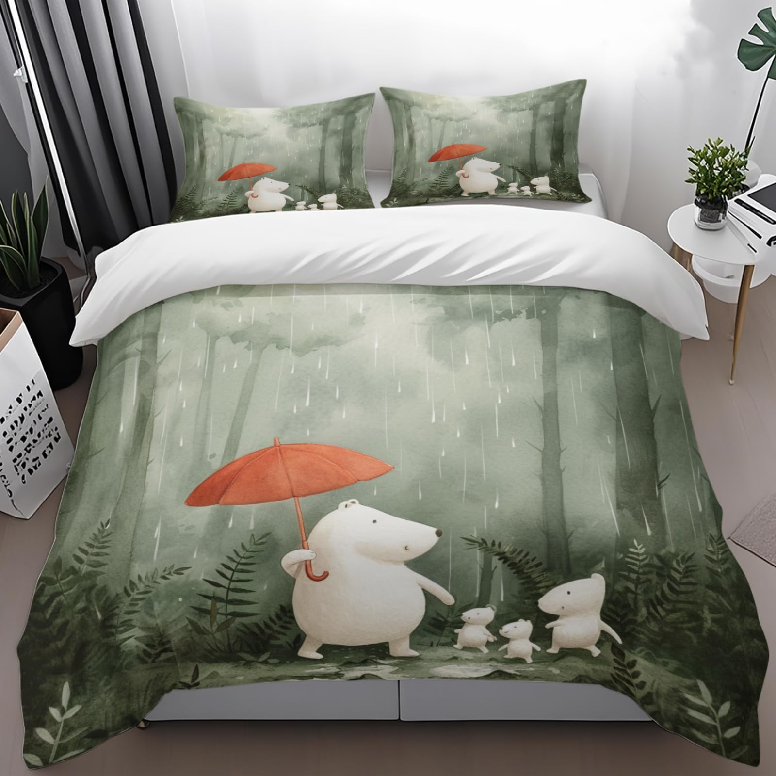 Housse de couette 240x260 animaux verts douce pour en finir avec les draps rêches
