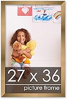 Vista 98 de Poster Palooza Marco de madera de bronce dorado de 26 x 34 pulgadas, acrílico UV, respaldo de tablero de espuma y accesorios para colgar incluidos