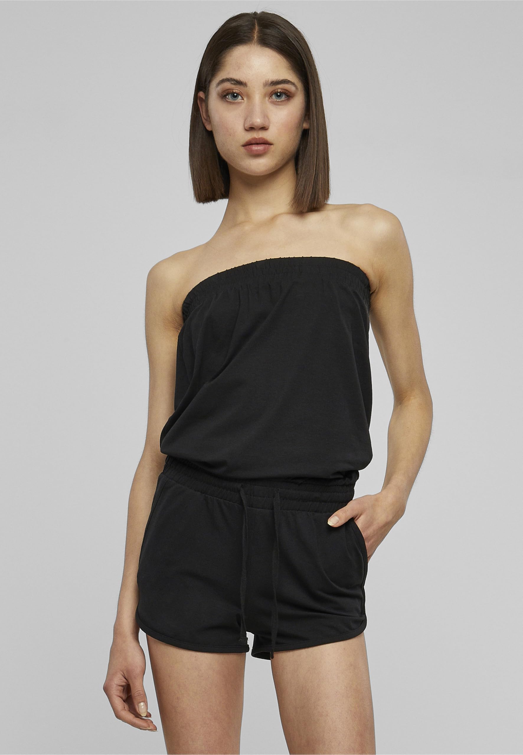 Urban Classics Mono Mujer Mujer Mono Negro 95% algodón, 5% elastán Suelto