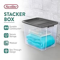 Vista 2 de Sterilite Caja Apilable Modular Transparente 16QT 14723V06