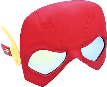 Sun Staches DC Comics Offiical Flash Sunglasses | Costume and Cosplay Accessory | UV400 | One Size Fits Most