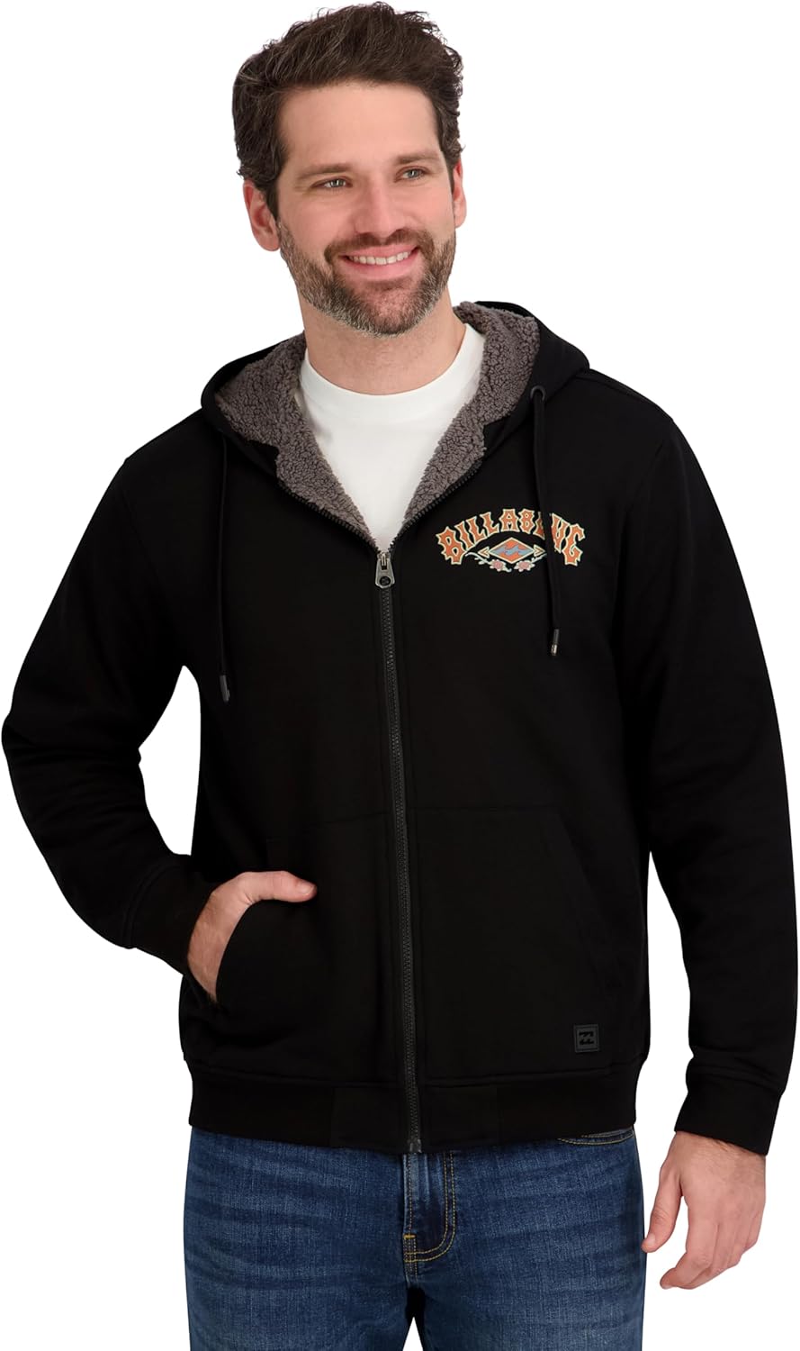 Billabong mens Sherpa Lined Hoodie Jacket