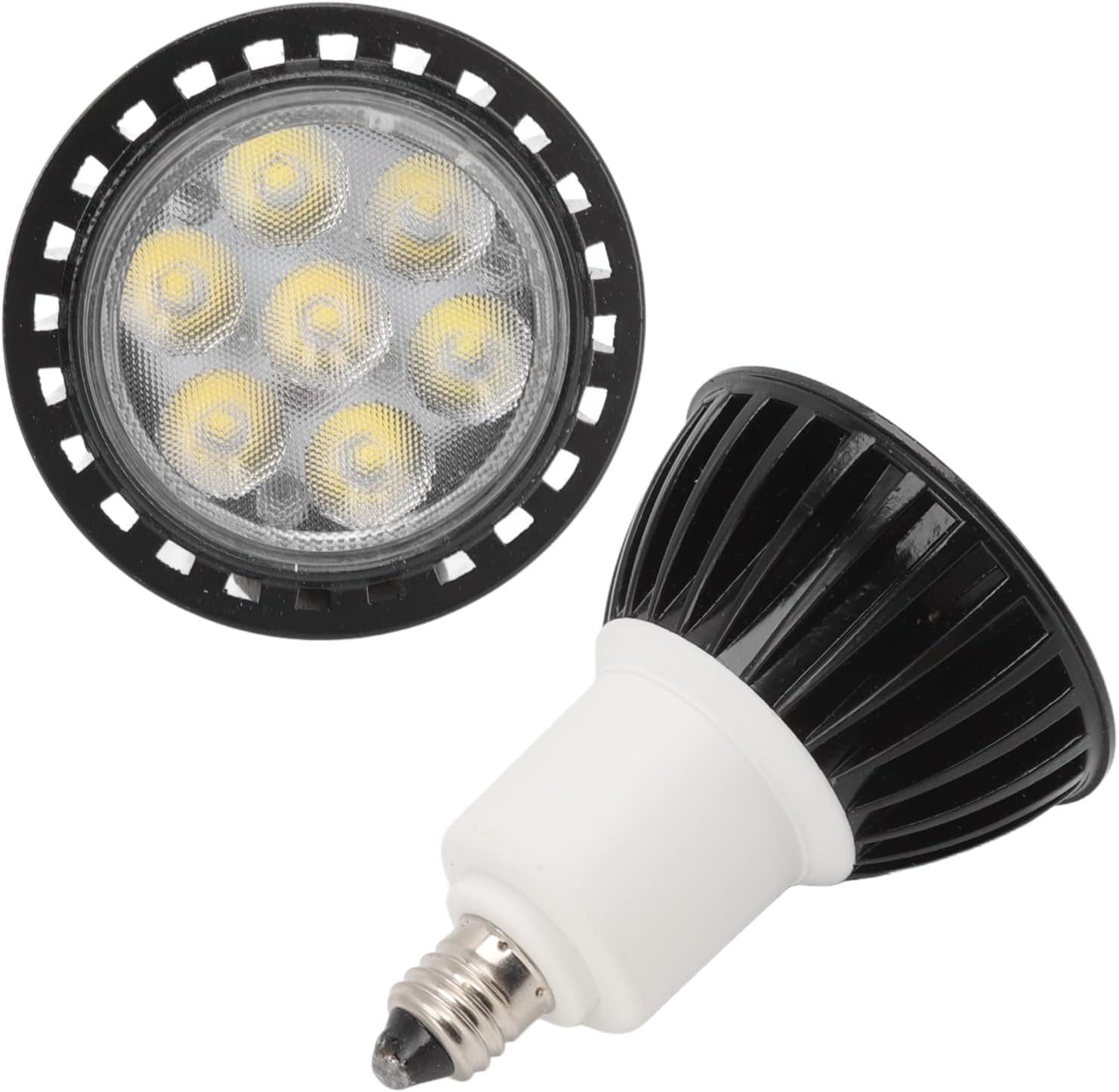 2Pcs 7W E11 LED Light Bulb White Lighting Energy Saving Spotlight Bulb for Lobby Bar Office House 110‑240V,Night Bulb Light for Bedroom Kitchen Mall Hotel Office