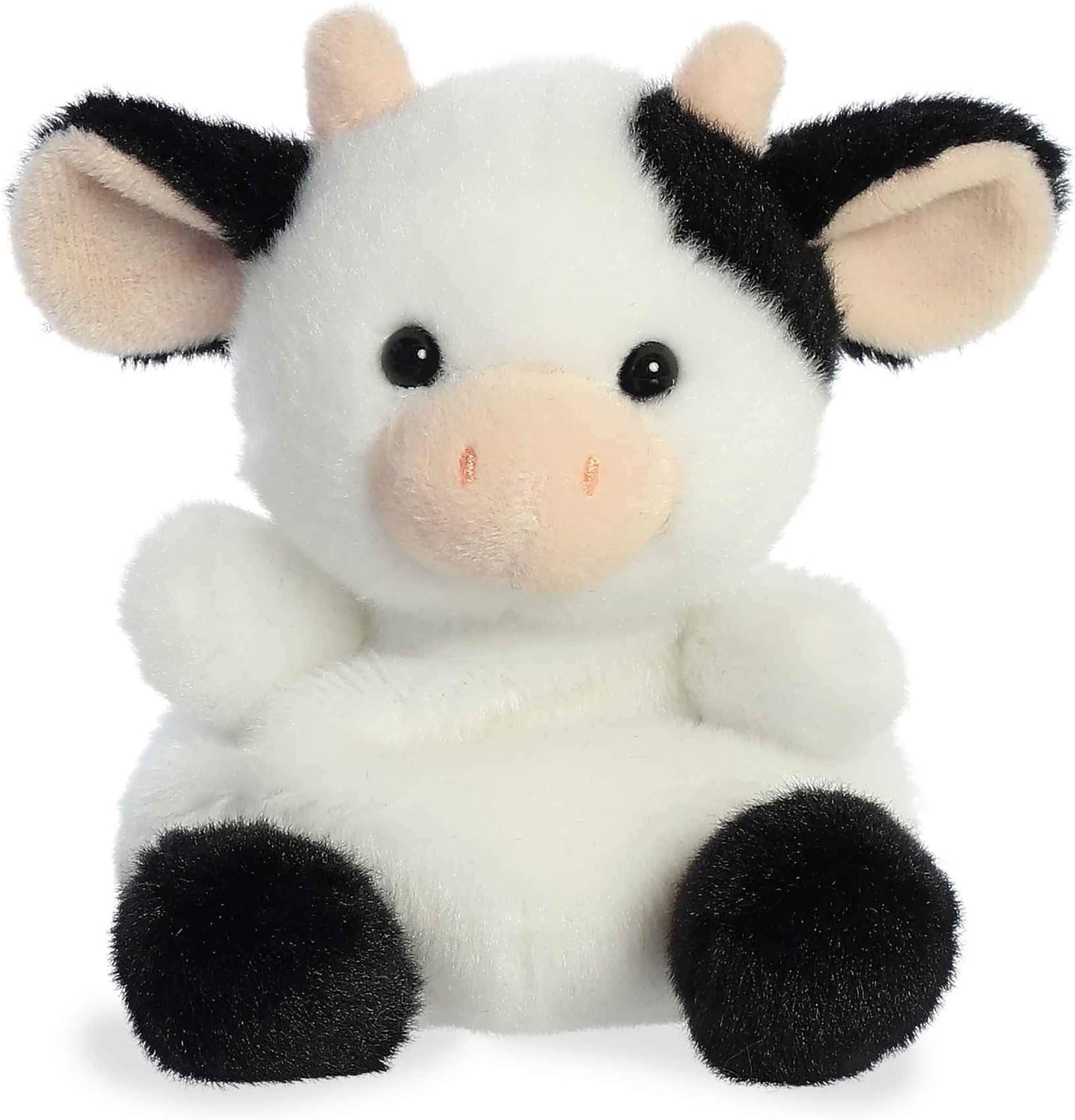 Aurora® Adorable Palm Pals™ Sweetie Cow™ Stuffed Animal - Pocket-Sized Fun - On-The-Go Play - White 5 Inches
