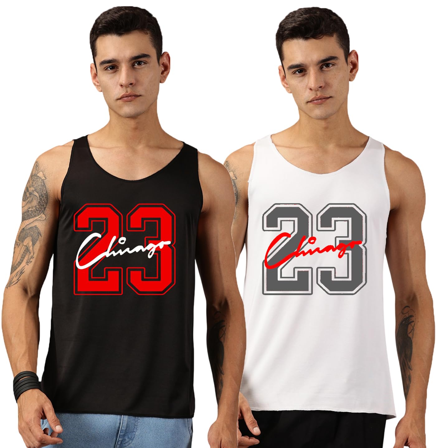 rodzen Regular Fit Printed Polyester Vest/Tank Top for Men (Pack of 2)-picture-11