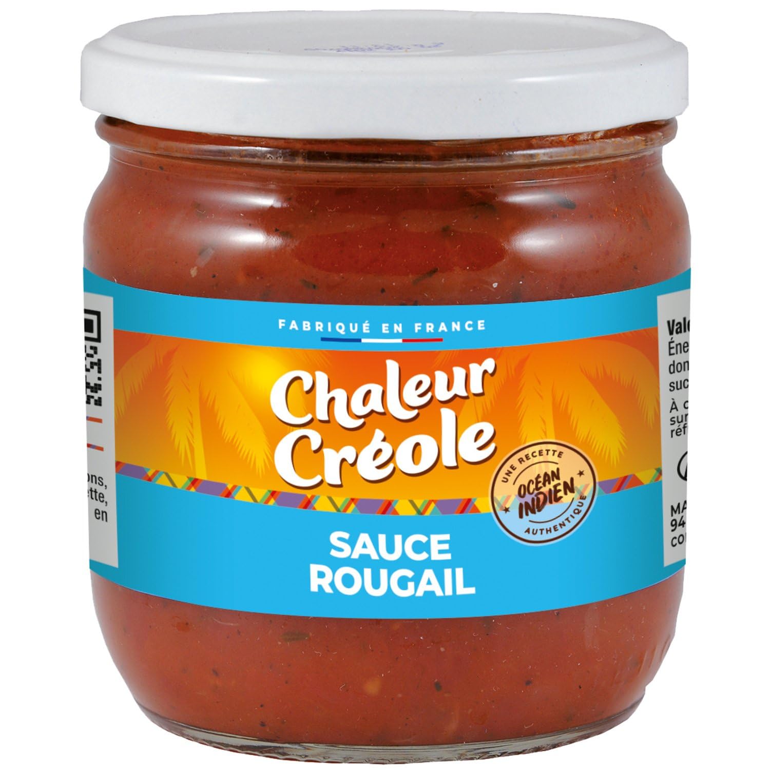 CHALEUR CREOLE - Sauce Rougail - Recette de Madagascar et de la Réunion · Gingembre et Piment Rouge · Très Goûteuse et Épicée · Fabriqué en France - Le Pot de 380g - Le Lot De 4