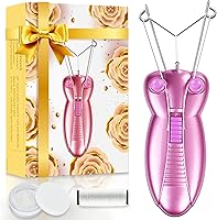 EC VISION Electric Facial Hair Remover for Women - Pink Threading Epilator Trimmer, Safe Cotton Thread Shaver for Face, Lips, Chin