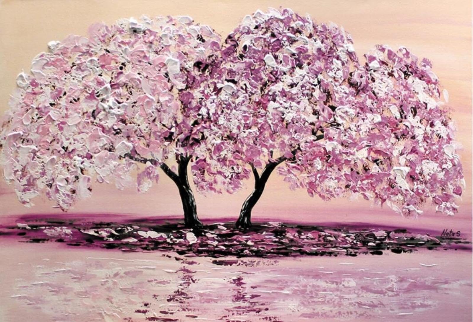 Papier peint sakura rose grand format pour créer un salon japonais apaisant