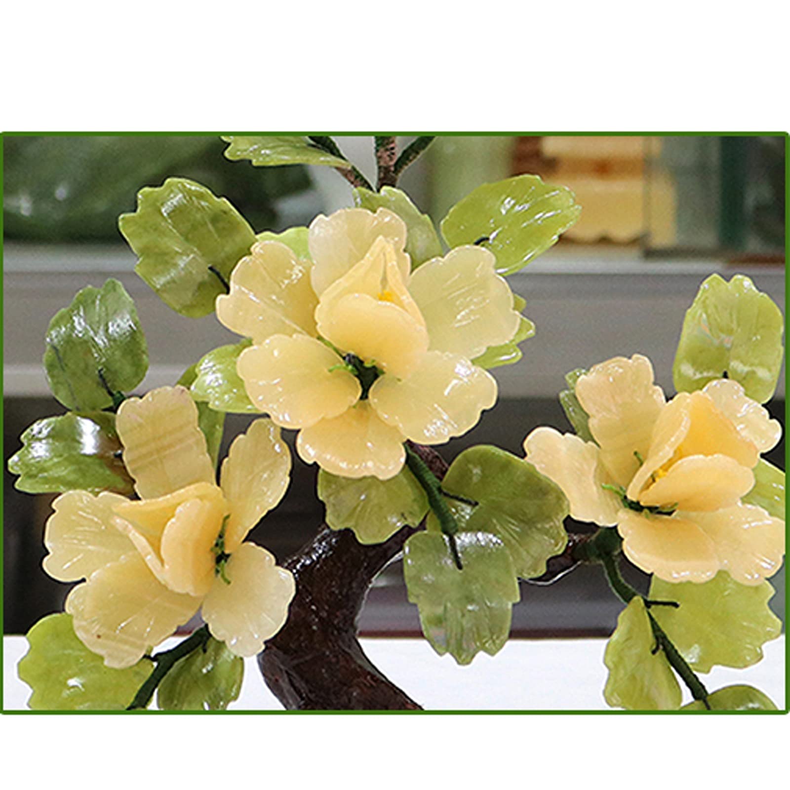 Drzewo Bonsai Sztuczne kwiaty Bonsai sztuczne kwiaty Jade roślina doniczkowa piwonia dekoracja kwiatowa do wystroju domu Jade rzeźba Bonsai Sztuczne Drzewko Bonsai (Color : C)