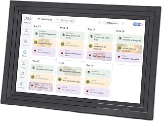 Zopsc Smart Digital Calendar, 10.1 Inch WiFi Family Planner with Cloud Photo Frame, AI Photo Repair, Multifunction Display, for Home Organization Management