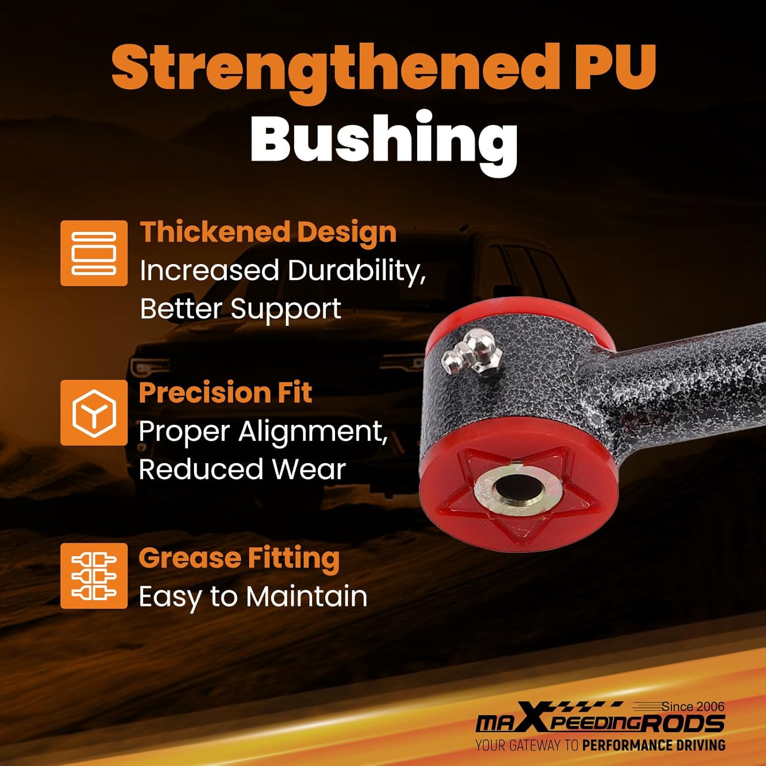 maXpeedingrods Adjustable Front Upper Control Arms for Jeep Grand Cherokee WK2 Dodge Durango 2011-2015, for 1-4" Lifted Suspension