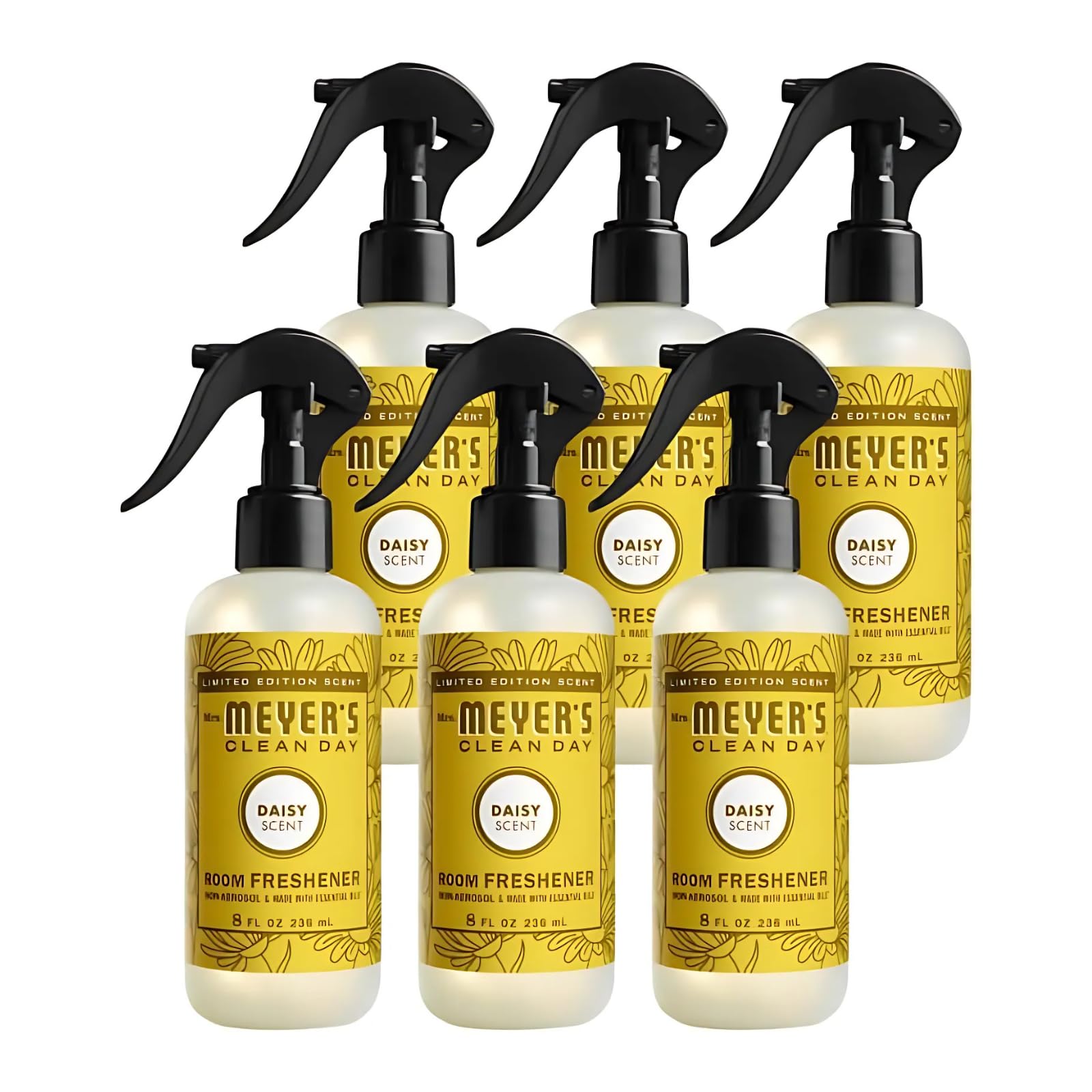 Mrs. Meyer's Clean Day Room Freshener, Daisy, 8 Oz (Pack of 6)
