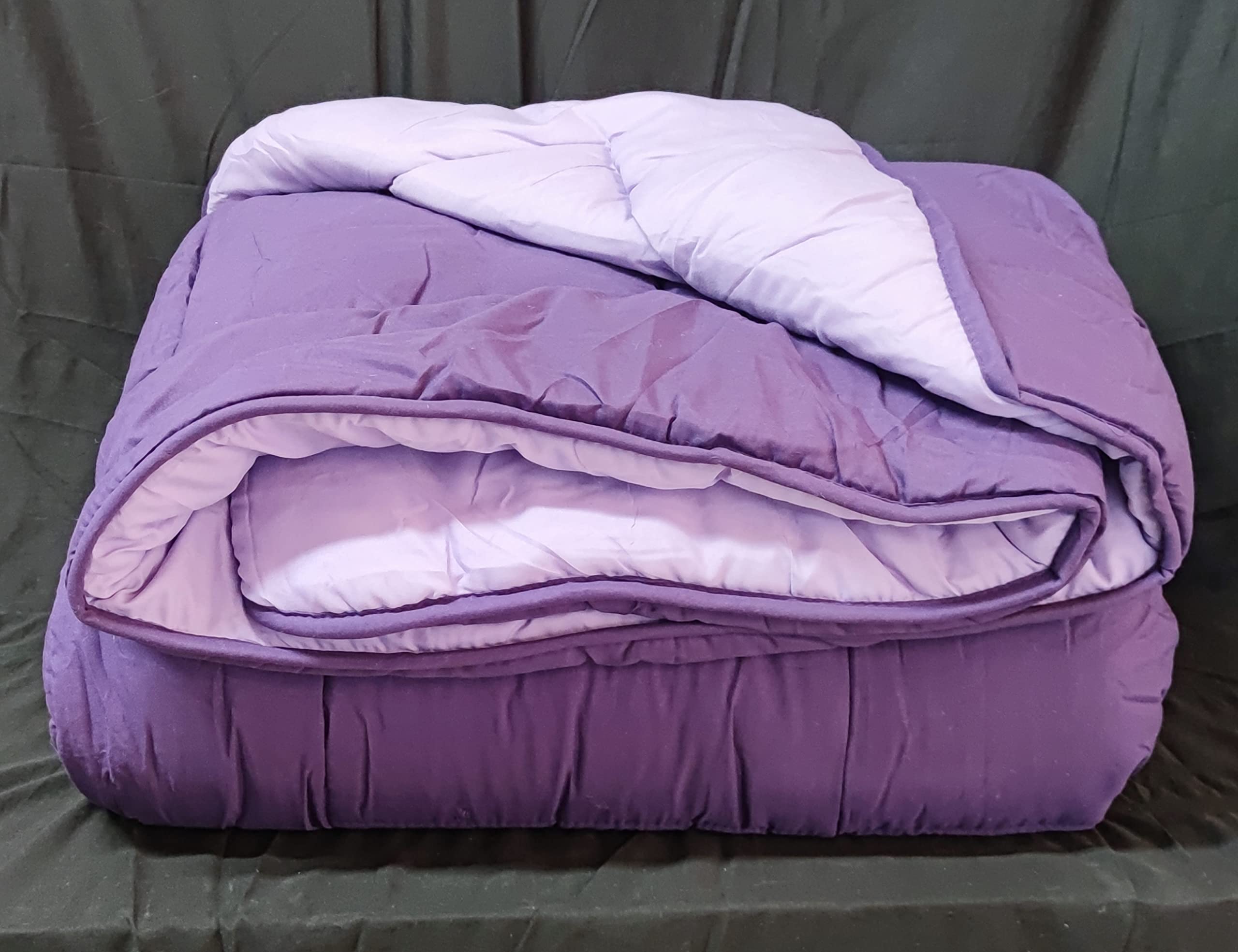 Edredón Nórdico Acolchado, Otoño/Invierno Relleno Nórdico 350 gr/m² en 100% Fibra Hueca siliconada (Morado, Cama 150 (240x220))