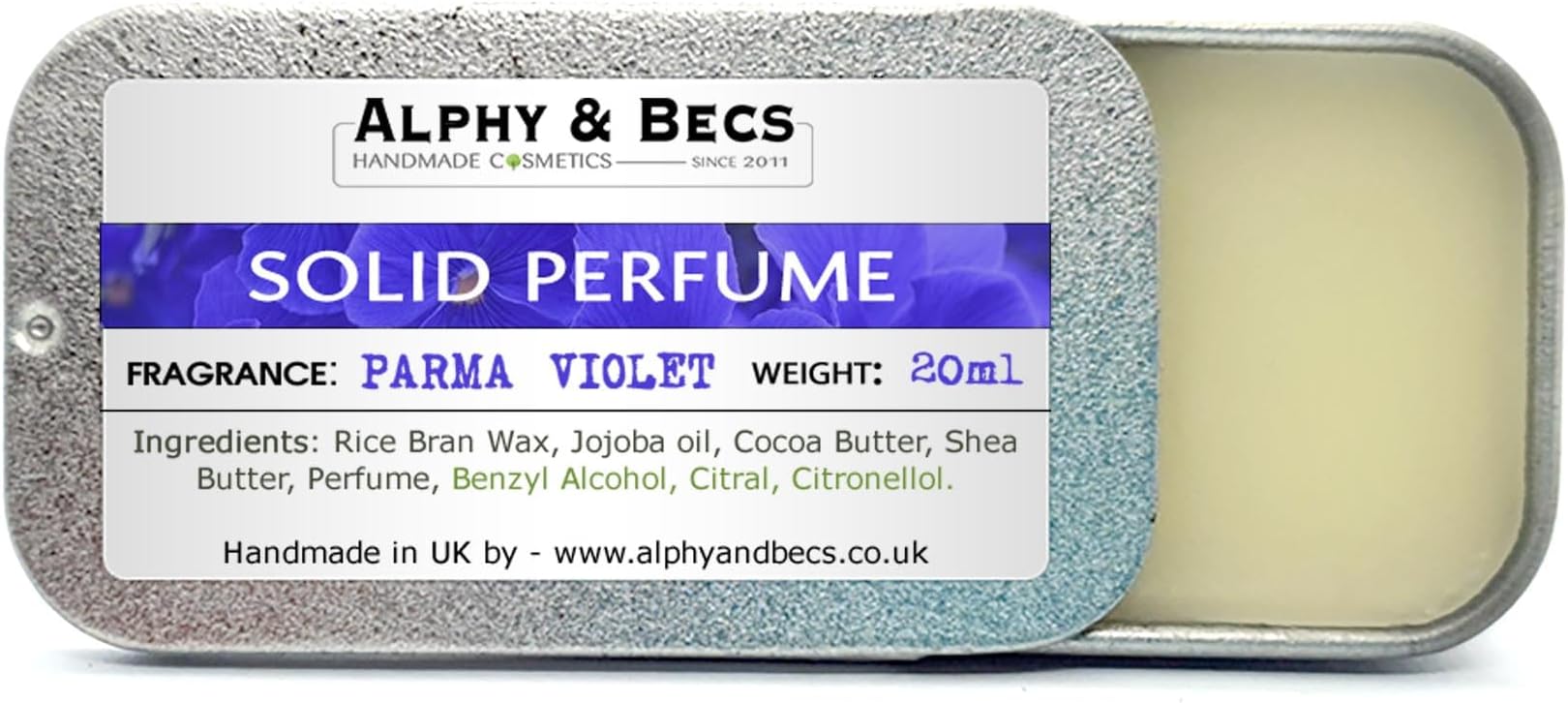 1pc - Natural Solid Perfume for Women - Parma Violet - New Size! 20 ml