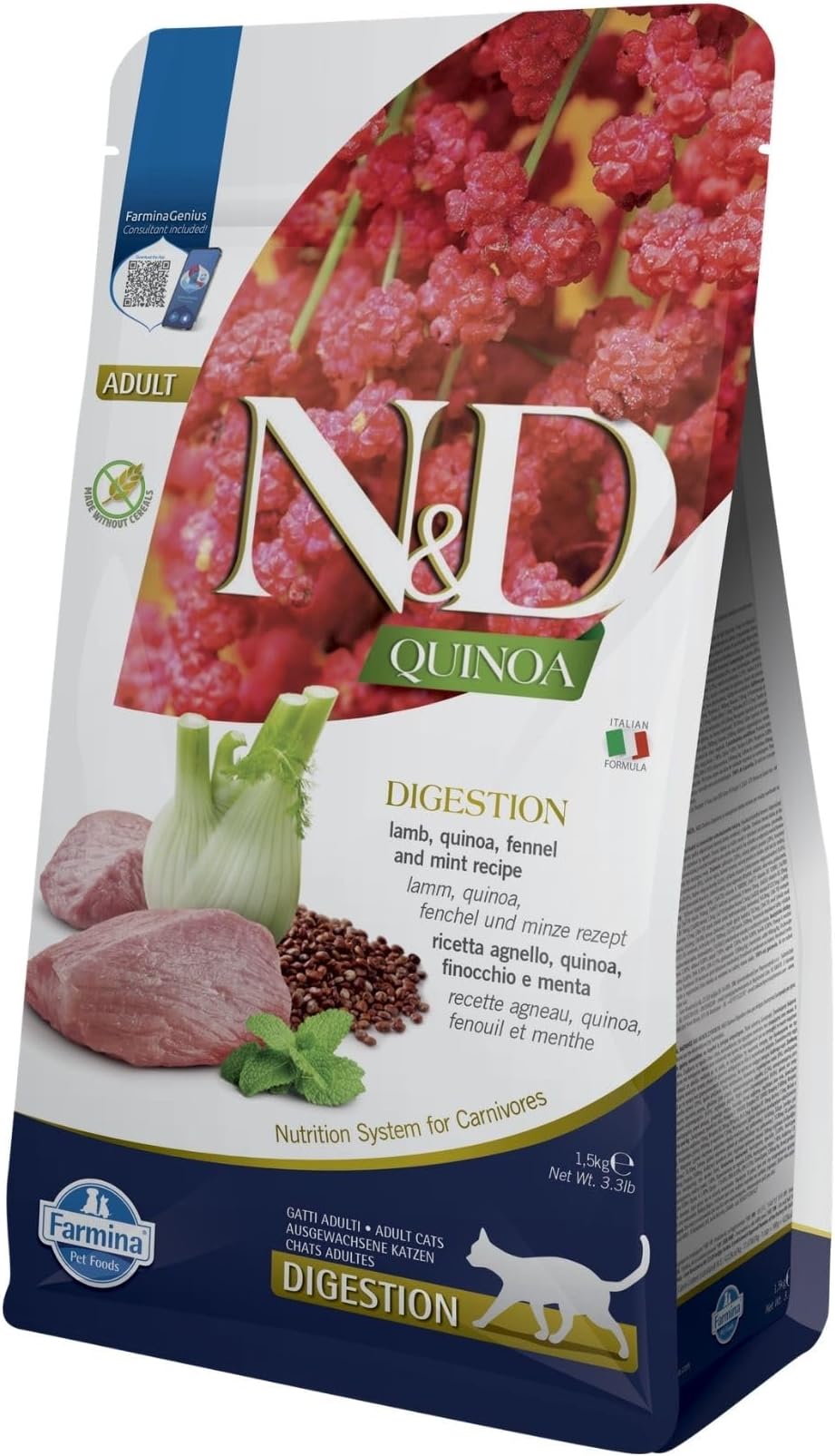 Farmina Quinoa Agneau & Fenouil Chat Adulte - 1,50 Kg