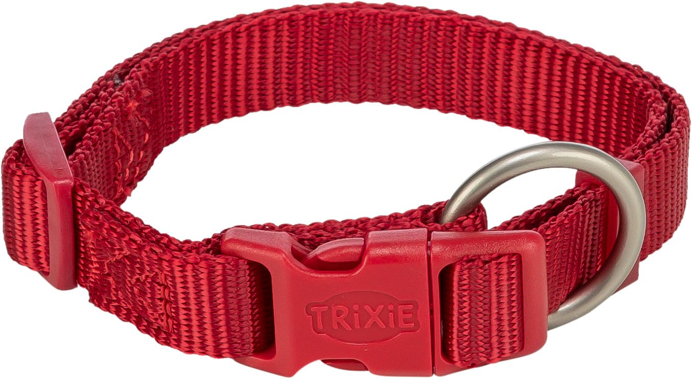 TRIXIE Premium Collar Size M–L: Neck circumference 13.8–21.7 inches / 0.79 inches wide in red - infinitely adjustable dog collar for medium to large dogs, neoprene-padded, 201603