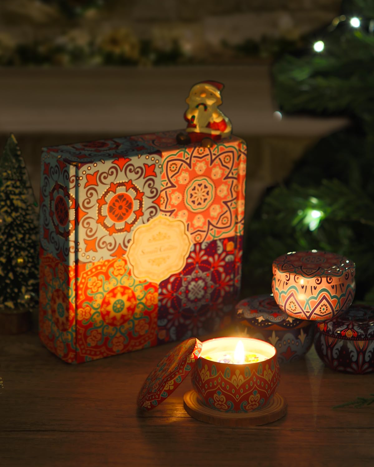 Set 8 Candele Profumate Soia - Aromaterapia Vaniglia, Lavanda, Limone E Menta - Foto 4