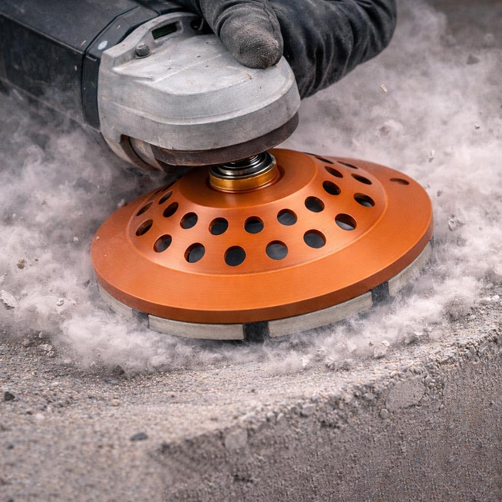 7SDRCW 7 Inch Concrete/Masonry Double Row Diamond Cup Grinding Wheel - 30/40 Grit