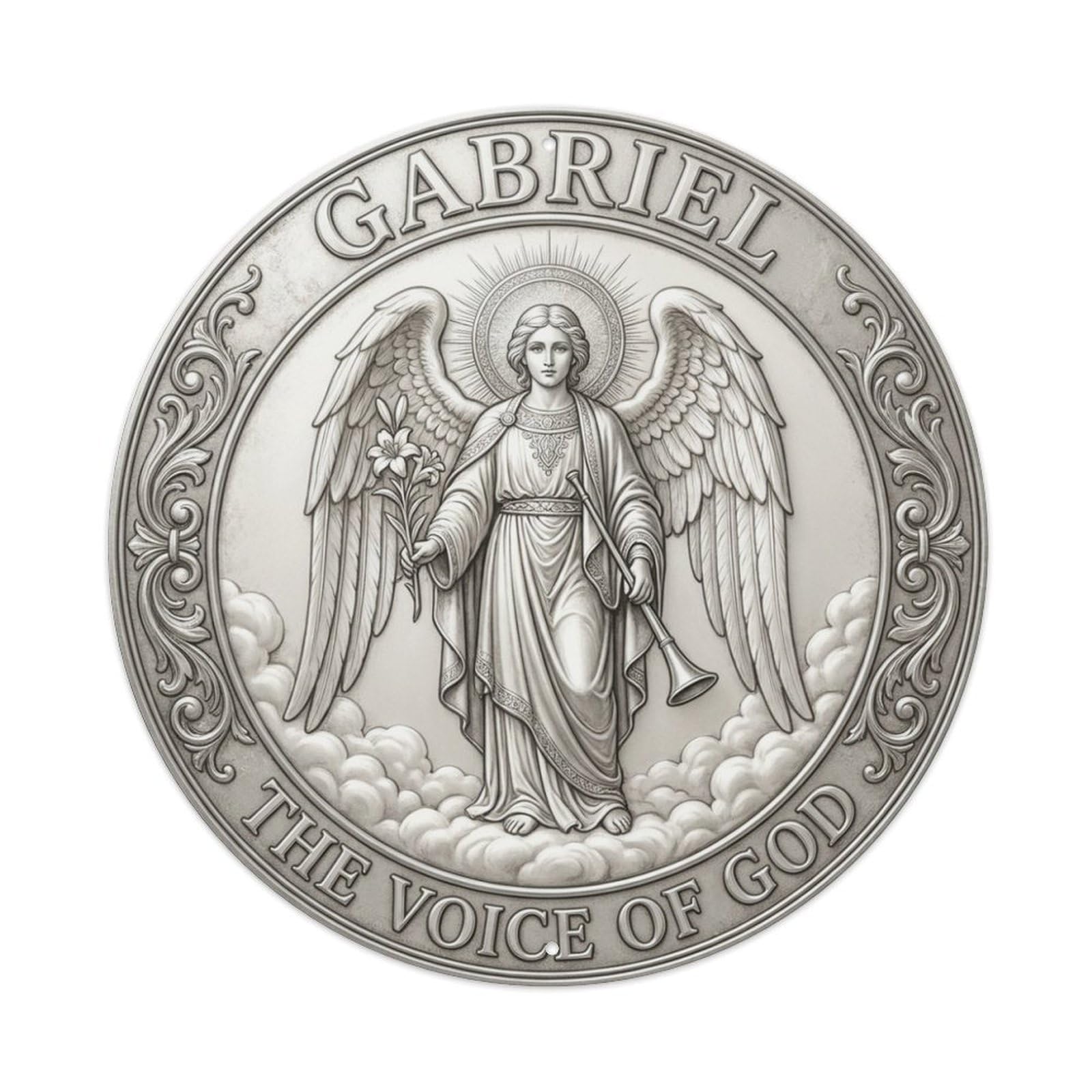 Messenger Archangel Gabriel The Voice of God Metal Tin Sign