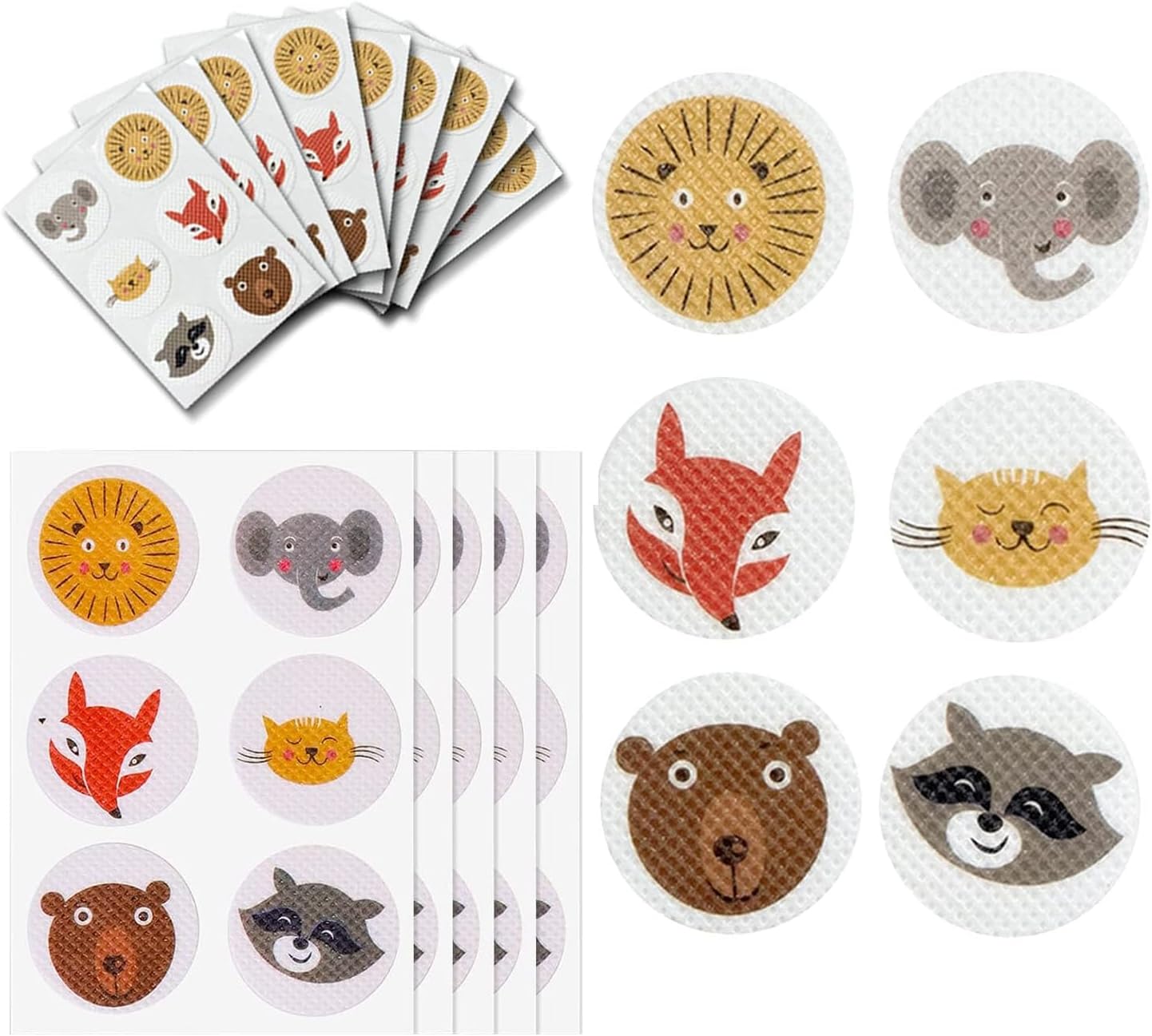 Mosquito Repellent Stickers, 90 Pcs Natural Mosquito Patches for Kids and Adults, DEET Free Mosquito Repellent, Anti-Mosquito Cartoon Stickers for Outdoor Camping Traveling Fishing