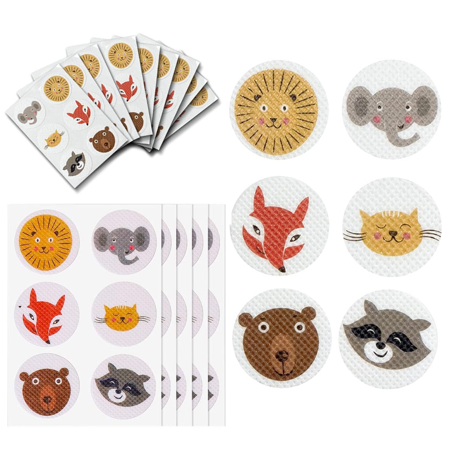 Mosquito Repellent Stickers, 90 Pcs Natural Mosquito Patches for Kids and Adults, DEET Free Mosquito Repellent, Anti-Mosquito Cartoon Stickers for Outdoor Camping Traveling Fishing