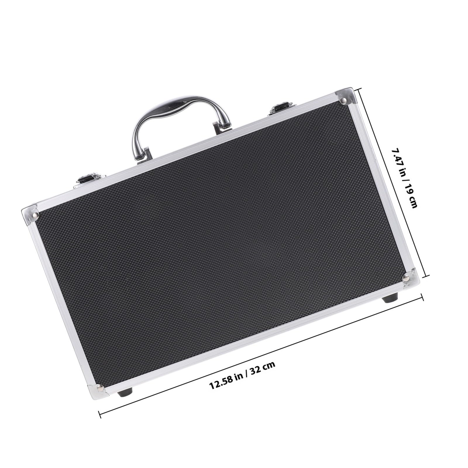 Custodia Portatile per Microfoni a 2 Slot in Lega di Alluminio | Inserto in Spugna, Struttura Multi-scomparto, per Registrazione e Sala Karaoke