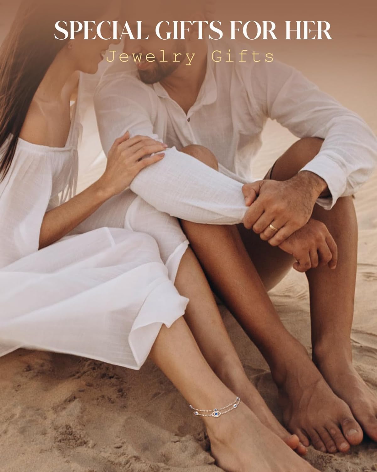 FANCIME Anklet Bracelets For Women, 925 Sterling Silver Layered Anklet Adjustable Chain Beach Jewelry Mothers Day Gifts for Women - Image 6