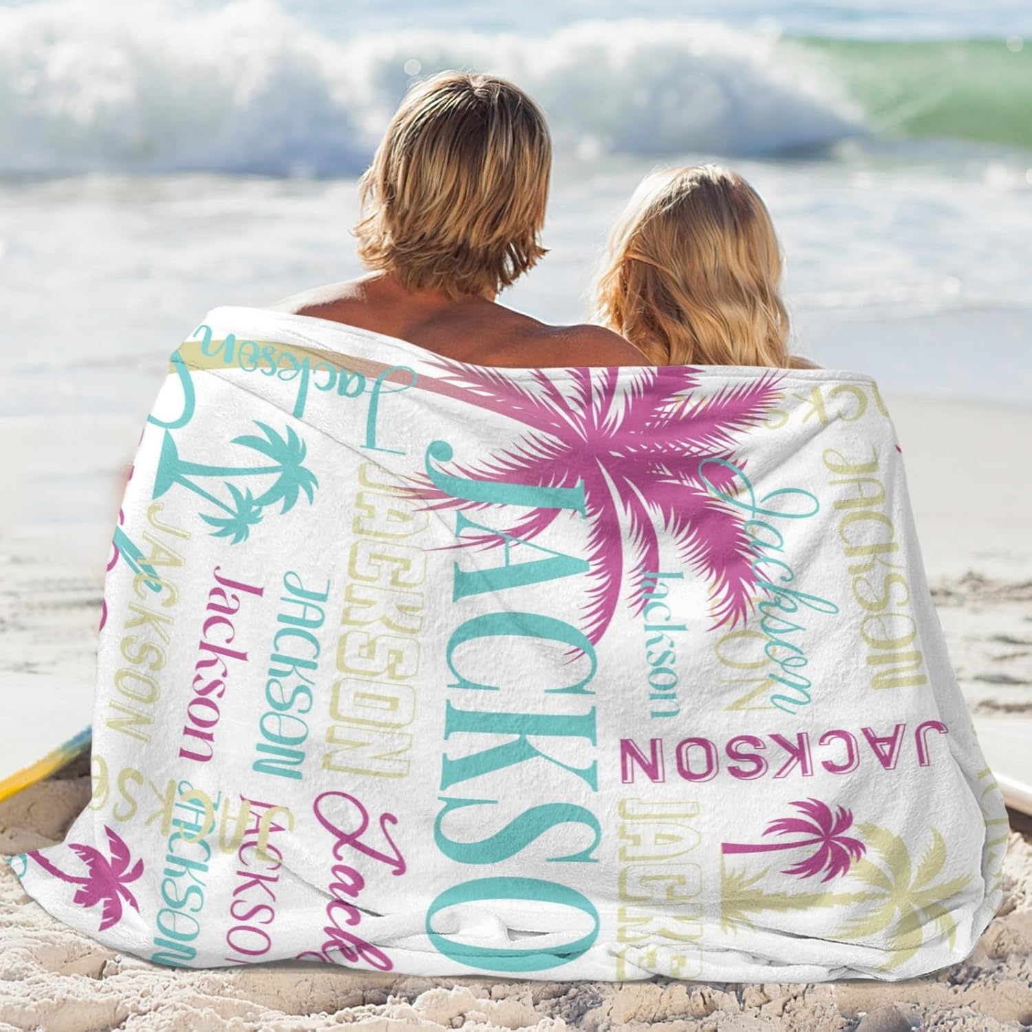 Personalized Blanket with Name - Customized Name Blanket Flannel - Personalized Blanket and Throws for Kids Adult - Personalized Gifts for Birthday Anniversary for Women Men