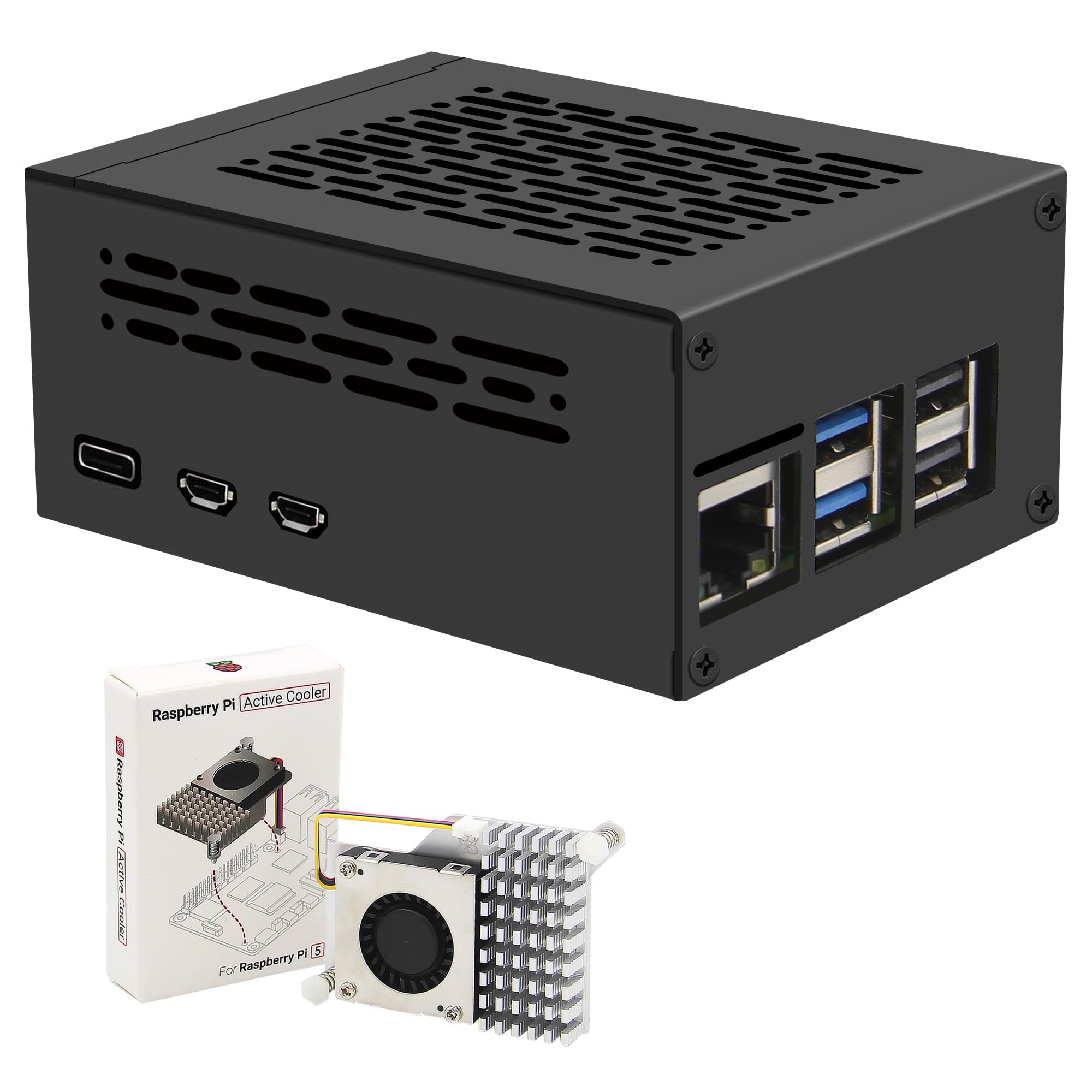 Boîtier métallique Raspberry Pi 5 pour adaptateur NVMe PCIe X1003 M901 - 8