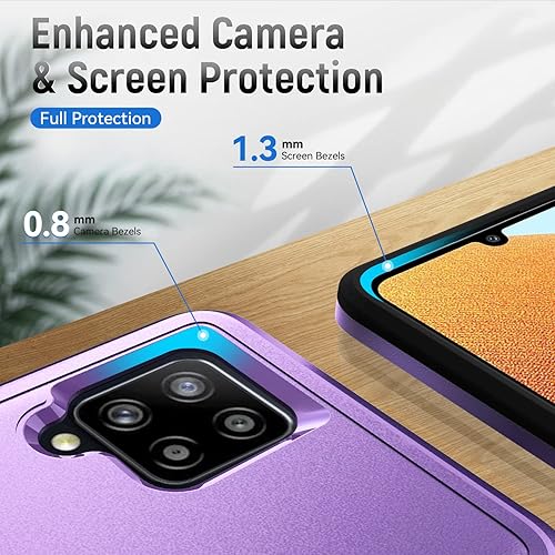 Miniatura 3 de Asuwish Funda protectora para Samsung Galaxy A42 5G con protector de pantalla de vidrio templado y delgada híbrida de cuerpo completo, accesorios