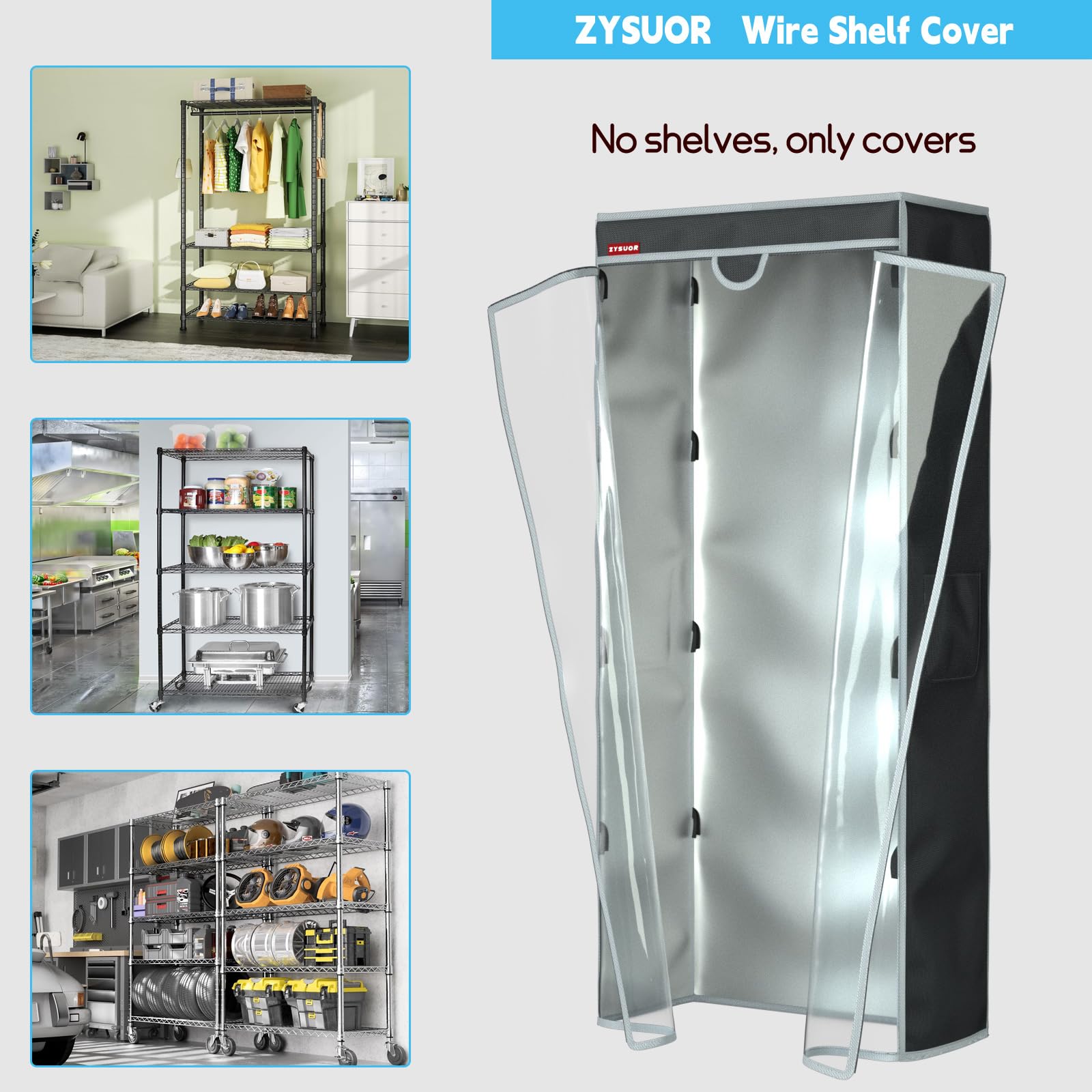 Shelf Cover Storage Shelving Cover Wire Rack Cover Dust Protective