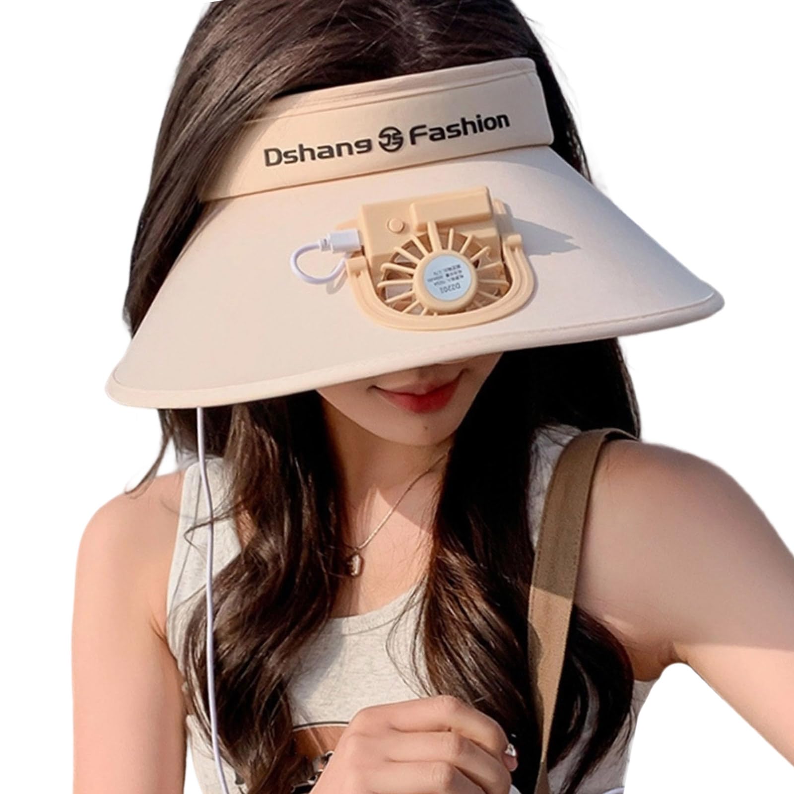MICFENY Sunshade Sun Hat With Rechargeable Fan Hat For Hiking Gardening Fishing Hot Weather Gear