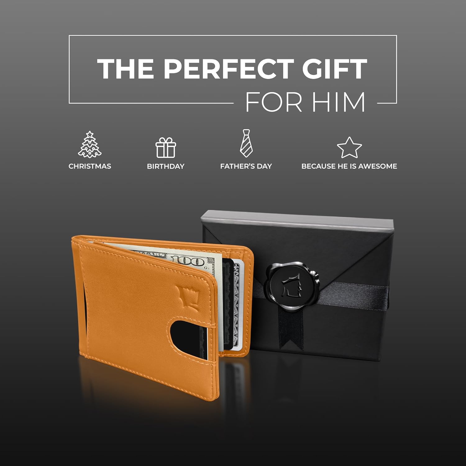 Kingly Cash Pocket Slim Wallet for Men - RFID Blocking Leather Card Holder - Minimalist Men’s Wallet for Front Pockets - Holds 1-15 Cards & Cash - Durable Italian Leather Wallets - Image 5