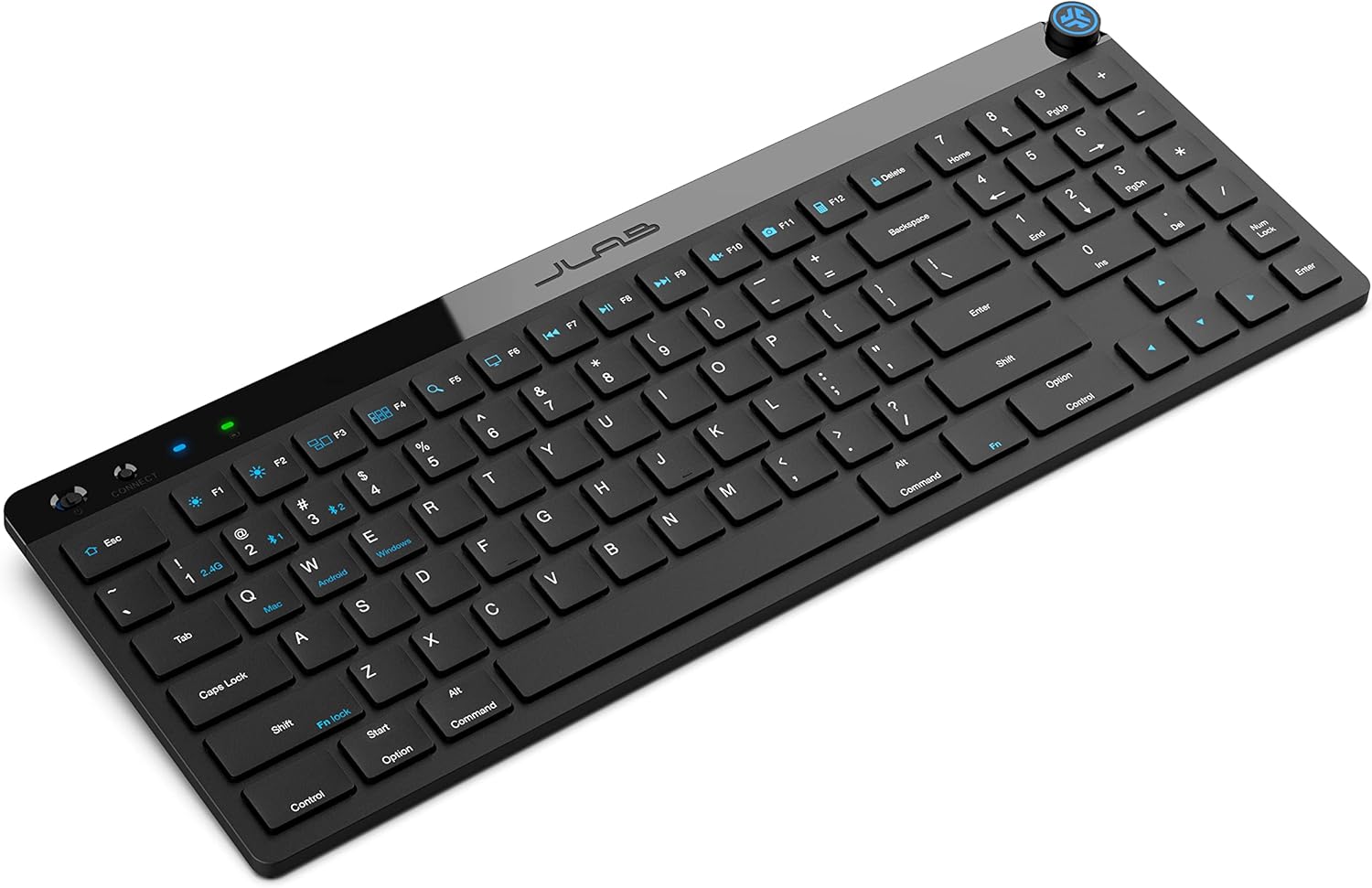 JLab JBuds Wireless Keyboard, Black, 95 Keys, Connect Via