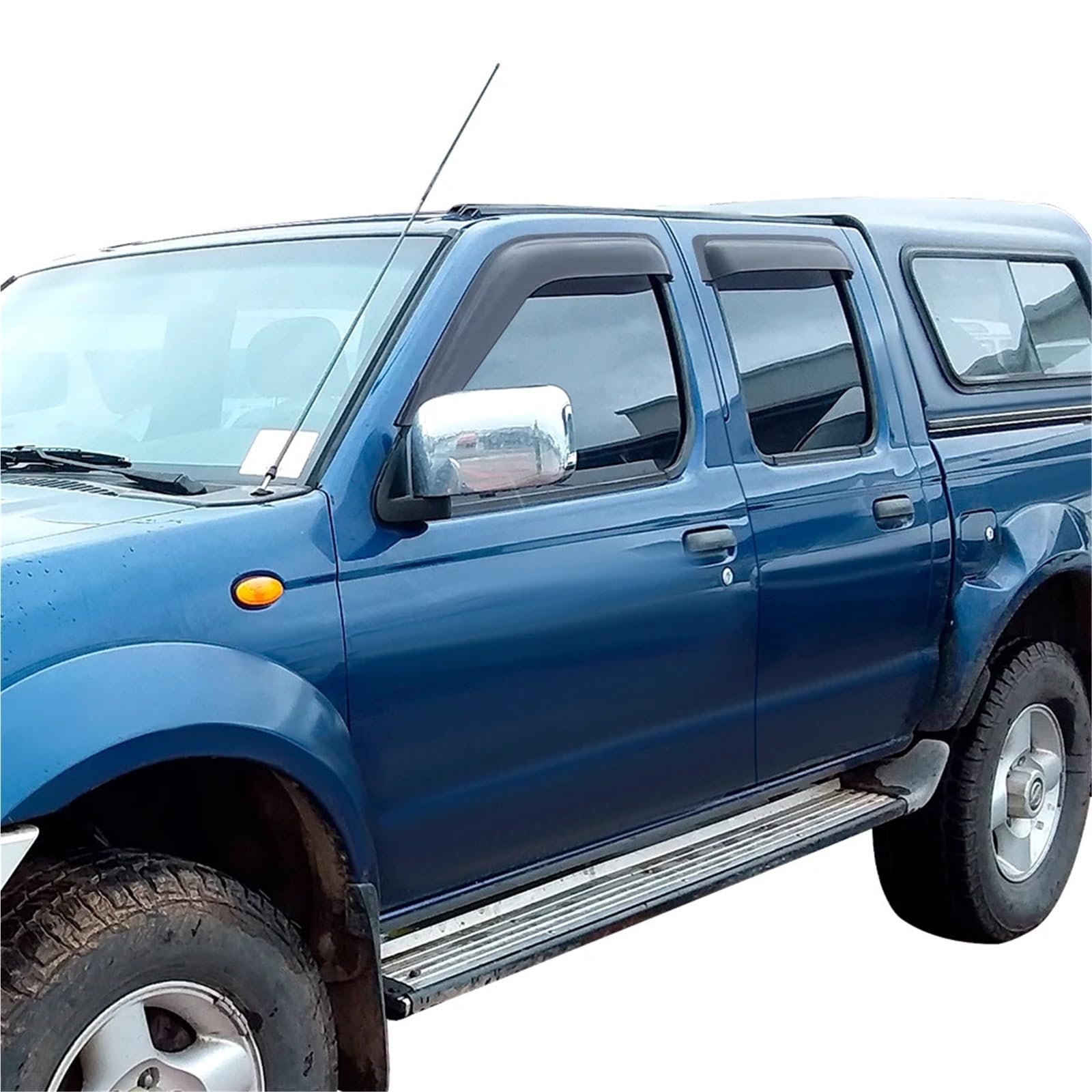osłona Car Wind Deflector Osłona szyby przedniej do Nissana Navara D22 1997-2005, podwójna kabina, stylizacja samochodu, 4 szt./zestaw, osłona przeciwsłoneczna na drzwi