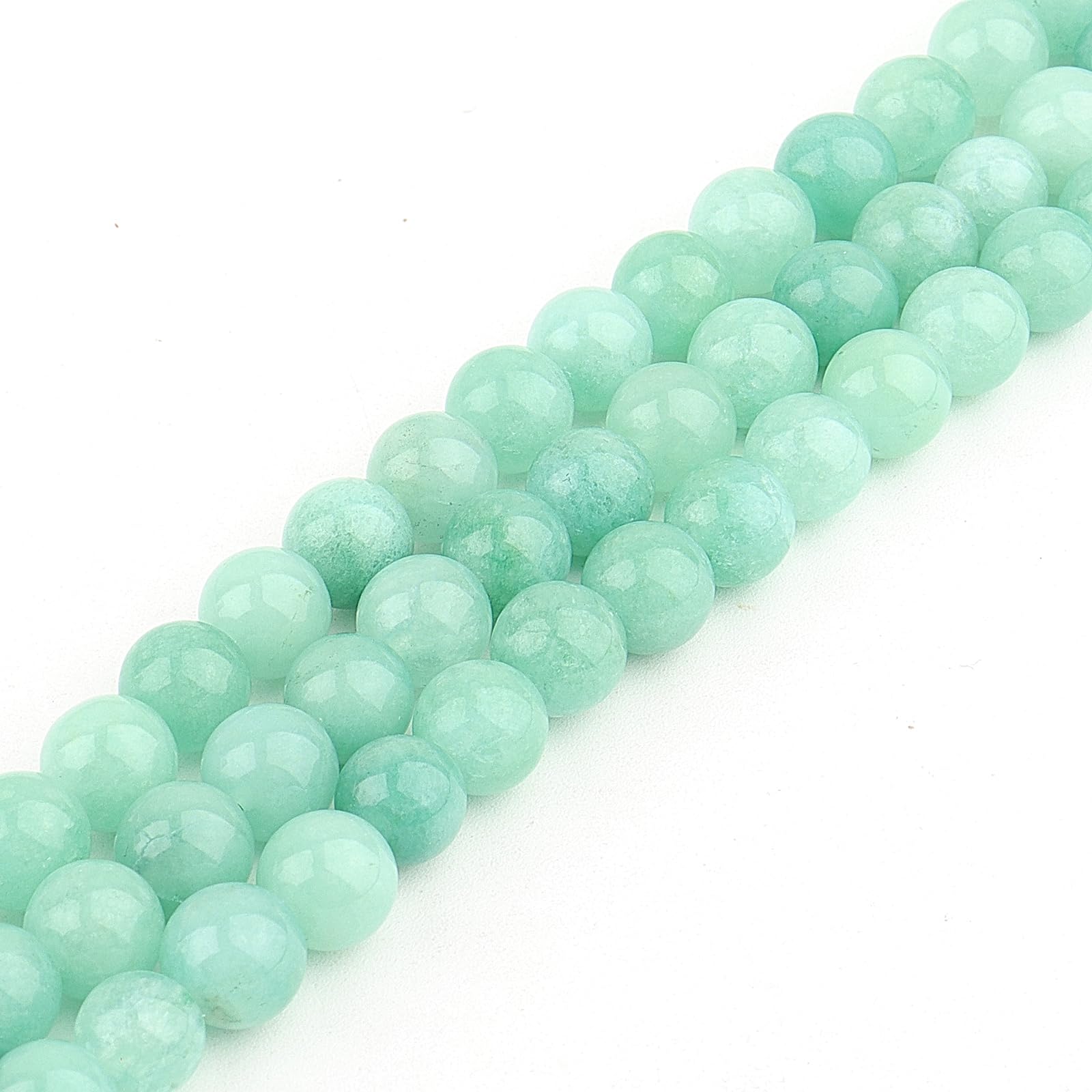60 Perline Di Giada Birmana Naturale 6mm - Pietre Semipreziose Per Gioielli Fai Da Te