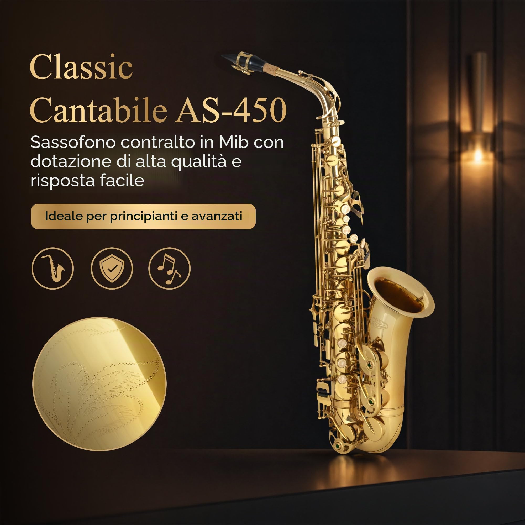 Classic Cantabile Winds AS-450 Sassofono Alto Mib