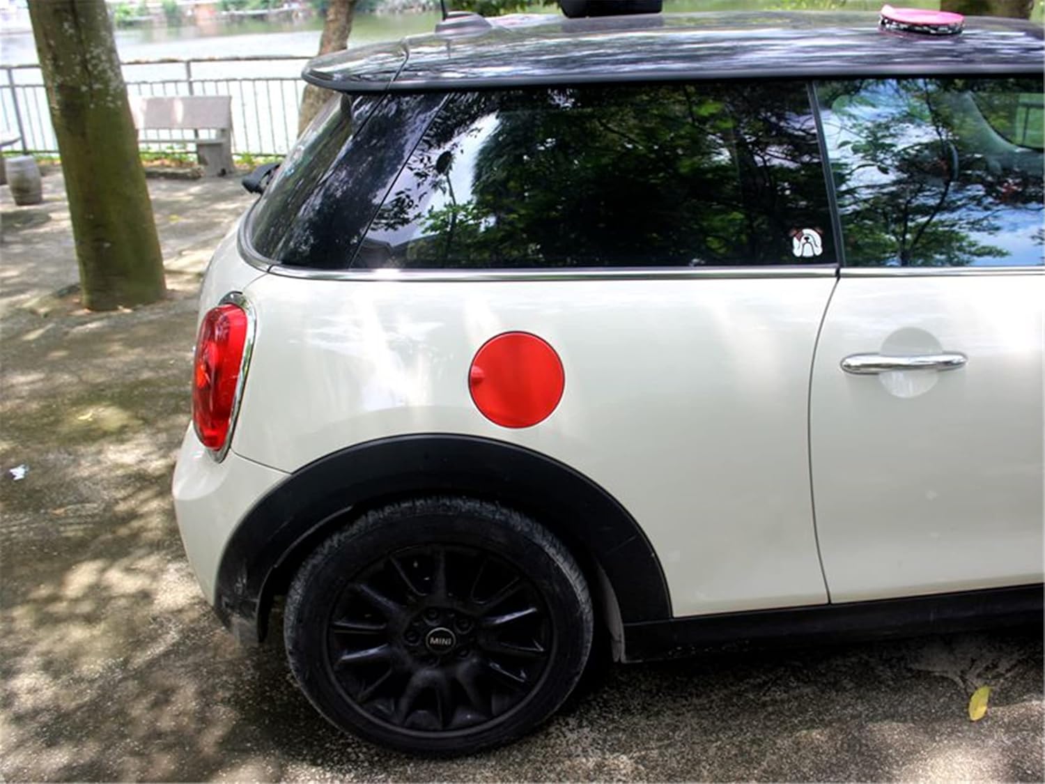 ABS Fuel Tank Gas Cap Cover Trim for Mini Cooper Hardtop Hatchback Covertible Countryman Clubman (Red,F55 1.5T 1.6T)