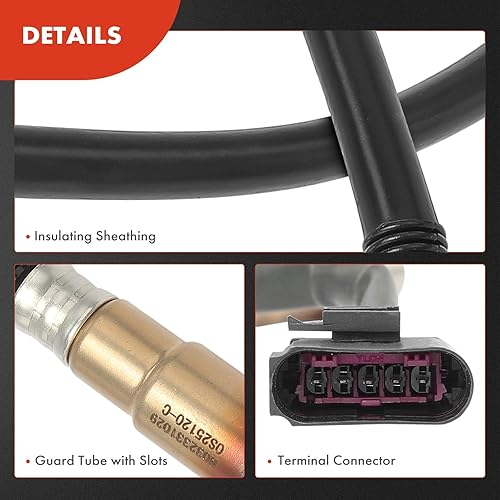 Miniatura 6 de A-Premium Sensor de oxígeno O2 compatible con Volkswagen Jetta 2013-2014, Beetle 2013-2015 y Audi A4 2018-2020, A4 AllroadA4 Quattro 2019, A6A6