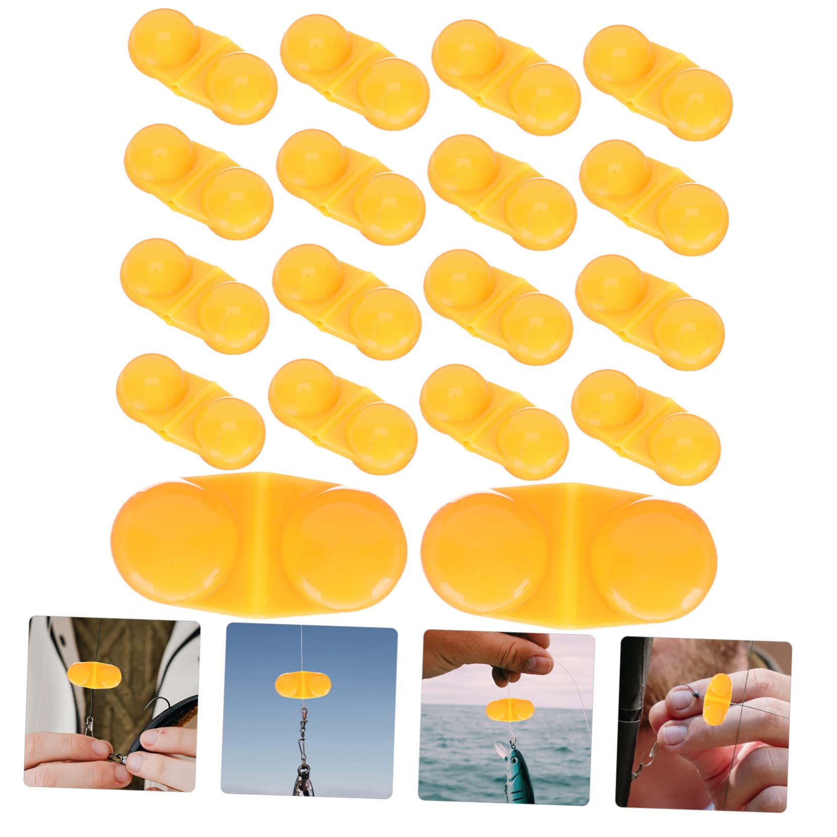 Happyyami 25pcs Fishing Twin Alert Bells Portable Fishing Warning Bells Bait Alert Gear Rattle Beads for