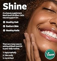 Vista 13 de Aceite de semilla negra – 180 cápsulas de cápsulas blandas (sin OMG y vegano) Premium prensado en frío Nigella Sativa que produce aceite de semilla