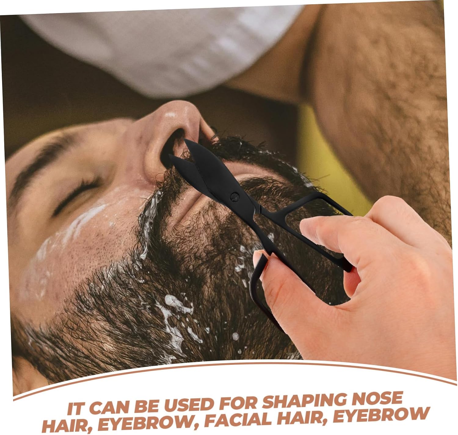Didiseaon Professional Nose Hair Scissors for Men Stainless Steel Small Trimming Tool for Eyebrow Nose Hair and Beard Grooming Rounded Design for Easy Use