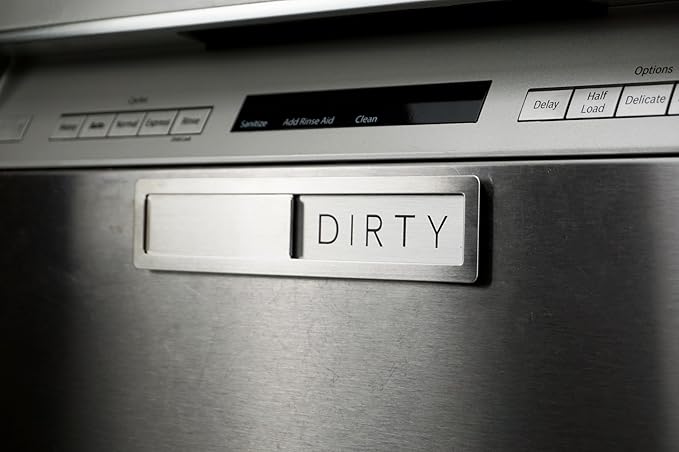 Imán para lavavajillas Clean Dirty de acero inoxidable miniatura 4