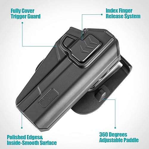 Miniatura 5 de Funda OWB 1911 para Colt 1911Elite Force 1911Kimber 1911Rock Island Armory 1911Springfield 19111911 Tamaño completo de 5 pulgadas sin riel.