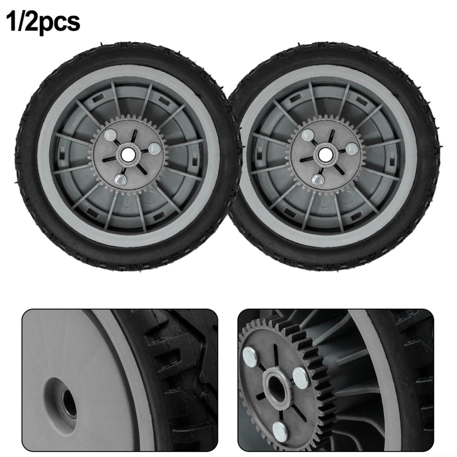 Conjunto de engranaje de rueda trasera compatible con TORO 107-3709 para cortacésped modelos 20053 a 20384, mejorando la tracción y maniobrabilidad en terrenos irregulares (2 piezas)